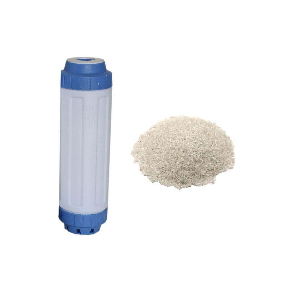 10 Inch Slimline Refillable Filter Cartridge with Remineralising & pH Adjustment Filter Media - H2O Warehouse