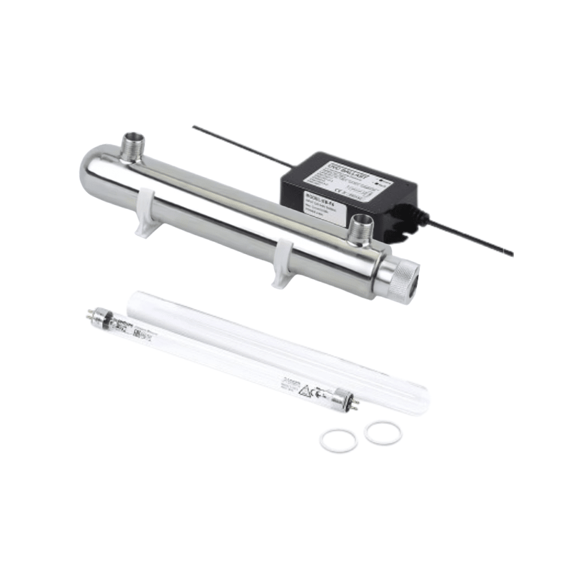 6W UV Sterilizer Complete Set | 225mm | 110 LPH | Water Disinfection System - H2O Warehouse