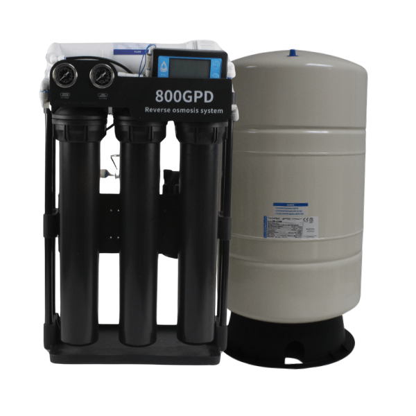 800GPD Reverse Osmosis Unit with 11 - Gallon Storage Pressure Tank | High - Capacity RO System - H2O Warehouse