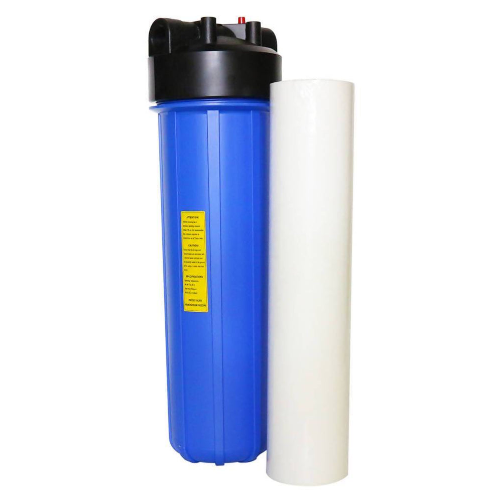 Big Blue Water Filter, 20 Inch, With 5 - Micron Sediment Filter & Epoxy Coated Mounting Bracket - H2O Warehouse