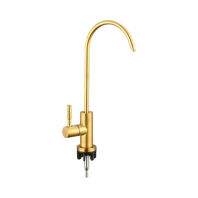 Brushed Gold Modern Purified Water Tap – 304SS with 1/4” Quick Connect | F - 304 - 30 - G - H2O Warehouse