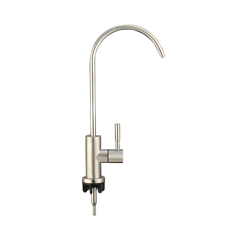 Brushed Silver Modern Purified High Flow Water Tap – 304SS with 3/8” Quick Connect | F - 304 - 33 - S - H2O Warehouse
