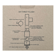 Gutta Buddy First Flush Kit – Rainwater Harvesting Pre - Filter System - H2O Warehouse