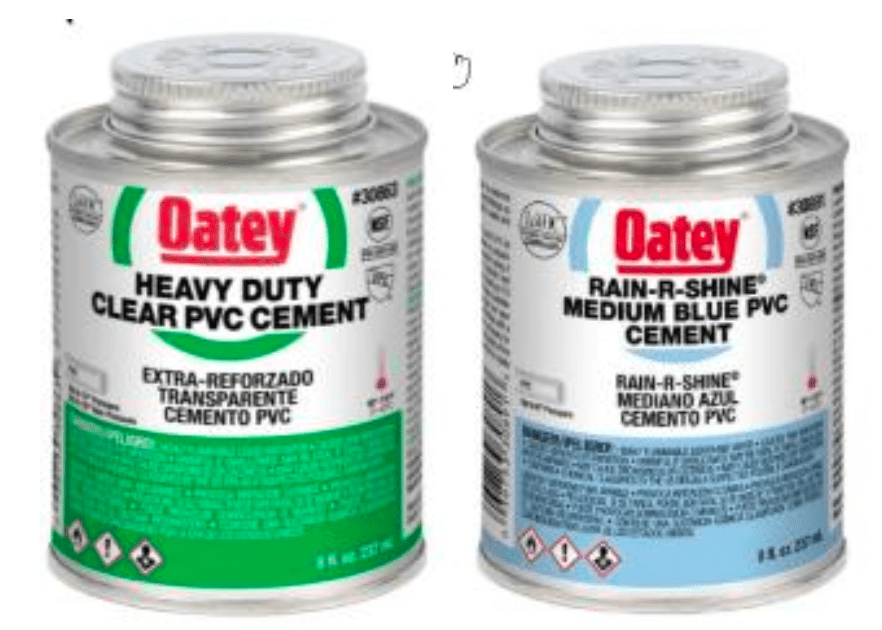 OATEY HEAVY DUTY PVC CEMENT - CLEAR OR BLUE LAVA | High - Strength Solvent Cement - H2O Warehouse