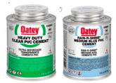 OATEY HEAVY DUTY PVC CEMENT - CLEAR OR BLUE LAVA | High - Strength Solvent Cement - H2O Warehouse