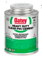 OATEY HEAVY DUTY PVC CEMENT - CLEAR OR BLUE LAVA | High - Strength Solvent Cement - H2O Warehouse