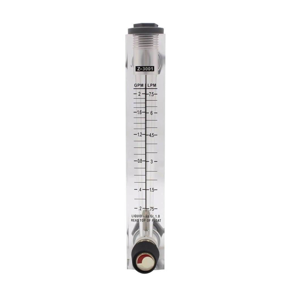 Panel Mount Water Flow Meter 1 - 7l/m, G1/2 Inch Z3001 - H2O Warehouse