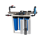 Pre - Plumbed 3 - Stage Big Blue Water Filtration System – 20” | 2720 L/h | 55W UV Steriliser | 1" x 32mm PVC Pipework - H2O Warehouse