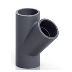 PVC - U 45° TEE - Solvent Weld | High - Quality Pipe Fitting - H2O Warehouse