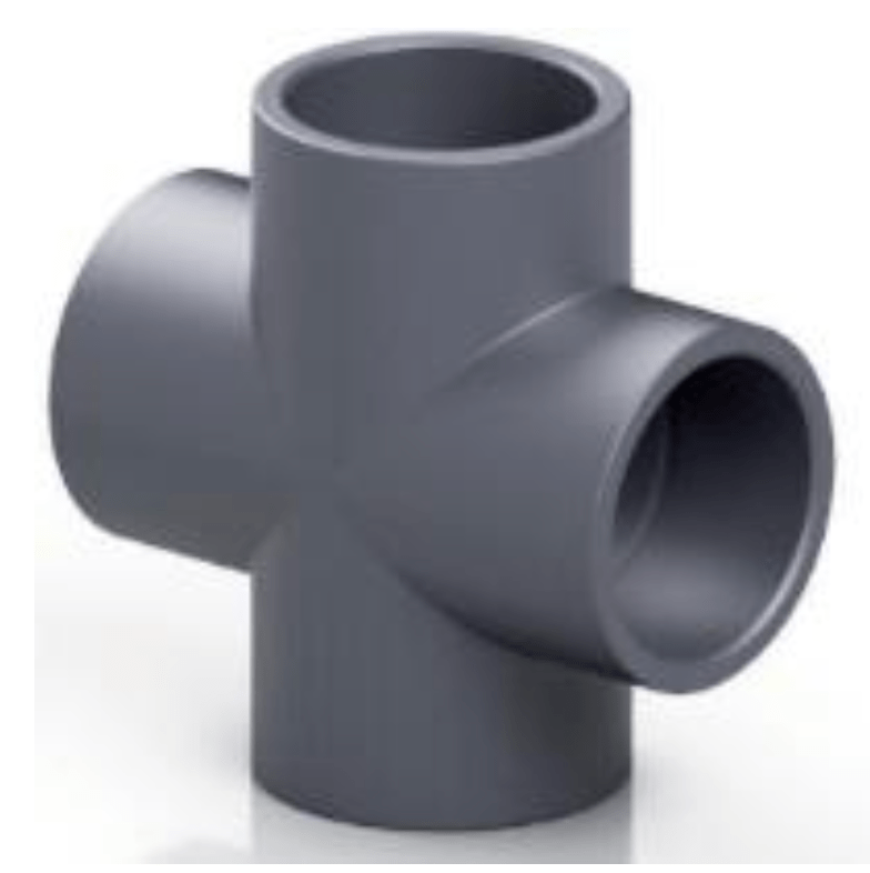 PVC - U Cross - Solvent Weld | High - Quality Pipe Fitting - H2O Warehouse