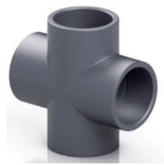 PVC - U Cross - Solvent Weld | High - Quality Pipe Fitting - H2O Warehouse