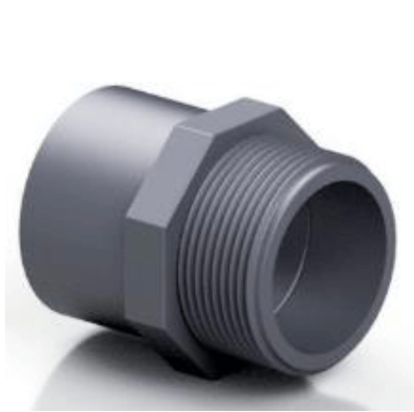 PVC - U Male Adaptor - Solvent Weld x BSP Threaded | High - Quality Pipe Fitting - H2O Warehouse