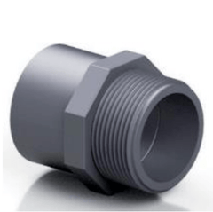 PVC - U Male Adaptor - Solvent Weld x BSP Threaded | High - Quality Pipe Fitting - H2O Warehouse