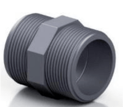 PVC - U Nipple - BSP Threaded | High - Quality Pipe Fitting - H2O Warehouse