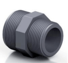 PVC - U Reducing Nipple - BSP Threaded | High - Quality Pipe Fitting - H2O Warehouse