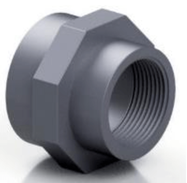 PVC - U Reducing Socket - BSP Threaded | High - Quality Pipe Fitting - H2O Warehouse