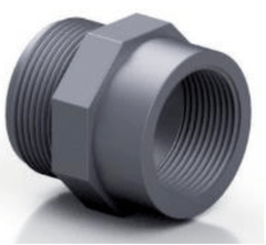 PVC - U Reducing Socket Male x Female - BSP Threaded | High - Quality Pipe Fitting - H2O Warehouse