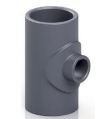 PVC - U Reducing TEE - Solvent Weld | High - Quality Pipe Fitting - H2O Warehouse