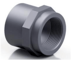 PVC - U Socket - Solvent Weld x BSP Threaded | High - Quality Pipe Fitting - H2O Warehouse