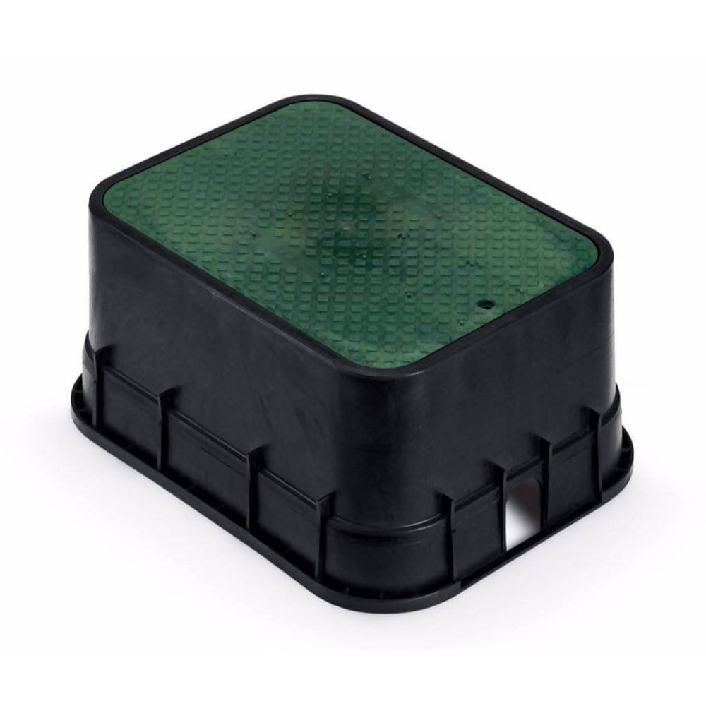 RAIN BIRD PVBJMB Jumbo Valve Box, 30x55x40cm Black Body & Drop - in Green Lid - H2O Warehouse