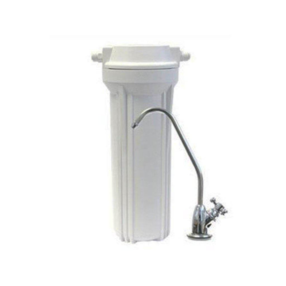 Single Under Counter Water Filtration System with GAC/KDF Filter (10 - Inch) - H2O Warehouse