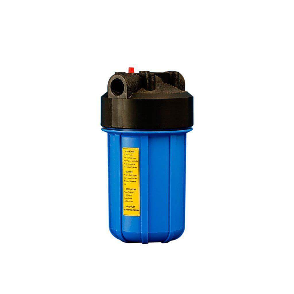 10 Inch Big Blue Water Filter Housing, Blue, 1 Inch Port, Double O-Ring-Water Filter-H2O Warehouse