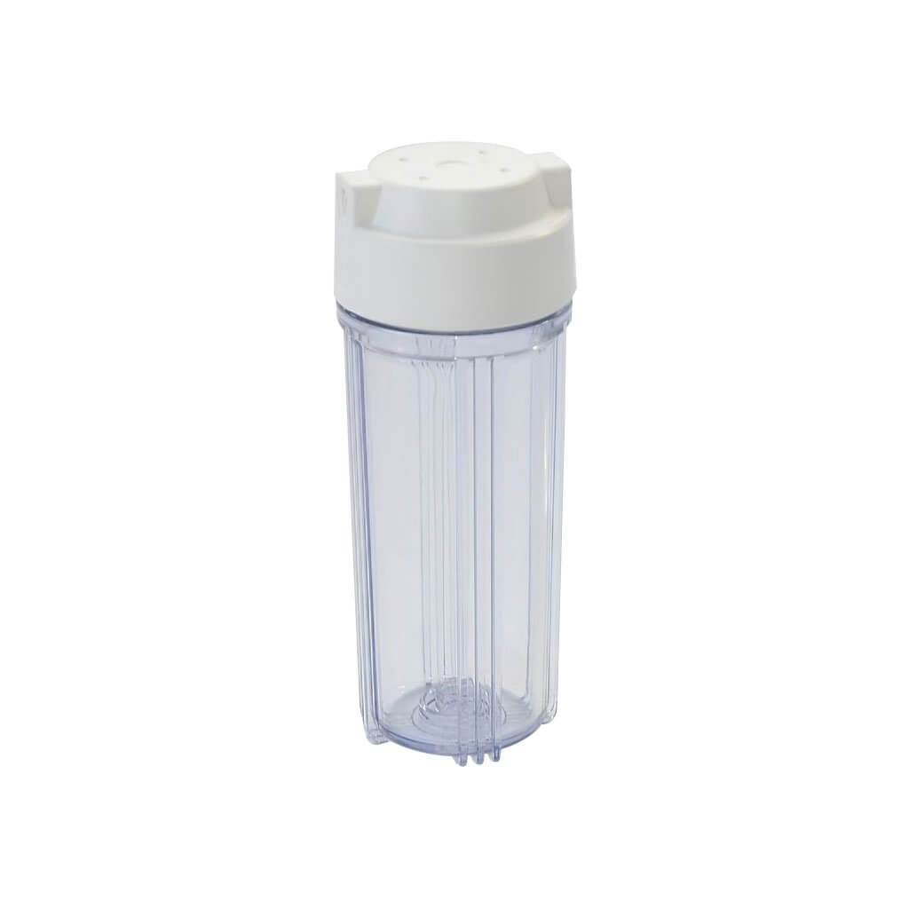 10 Inch Water Filter Housing, Clear, ¼ Inch Port, Double O-Ring-Water Filter-H2O Warehouse