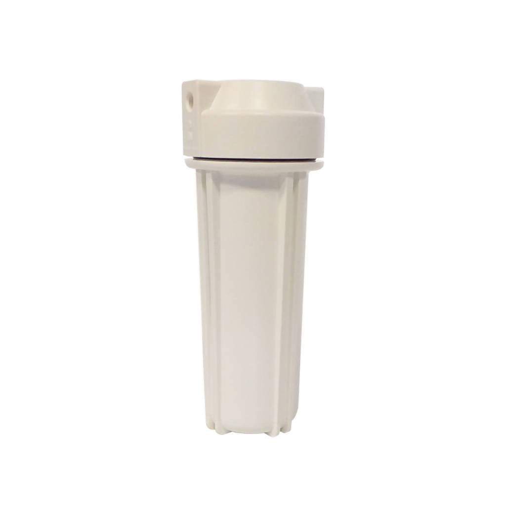 10 Inch Water Filter Housing, White, 1/4 Inch Port, Double O-Ring-Water Filter-H2O Warehouse