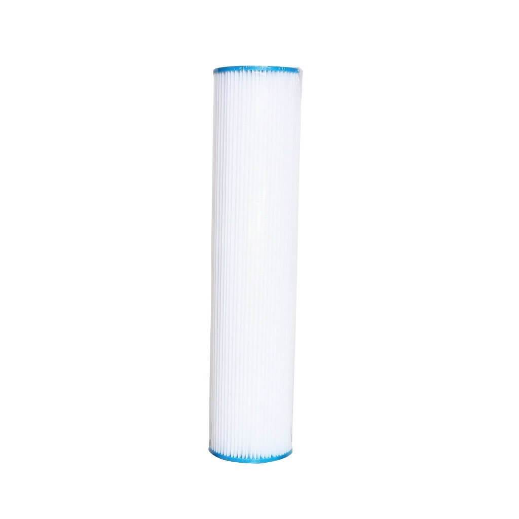 20 Inch Big Blue Pleated Sediment Water Filter Cartridge, 20 Micron-Water Filter-H2O Warehouse