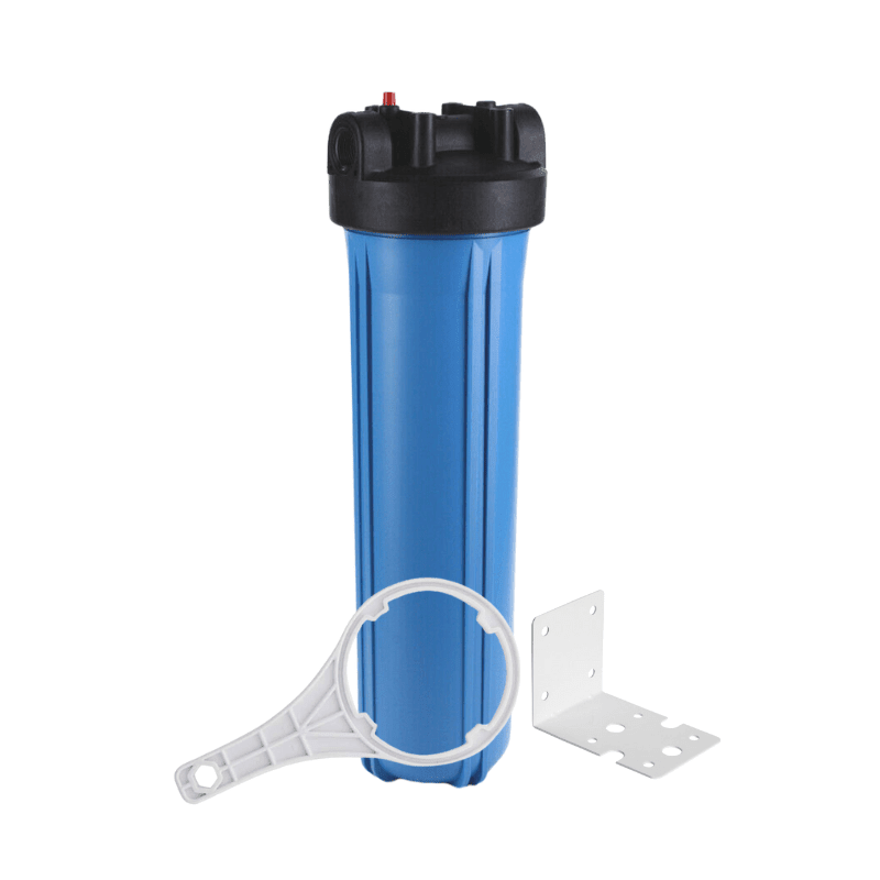20-Inch Big Blue Water Filter Housing – 1-Inch Port, Double O-Ring & Air Release (Eco Range) | With Bracket - H2O Warehouse