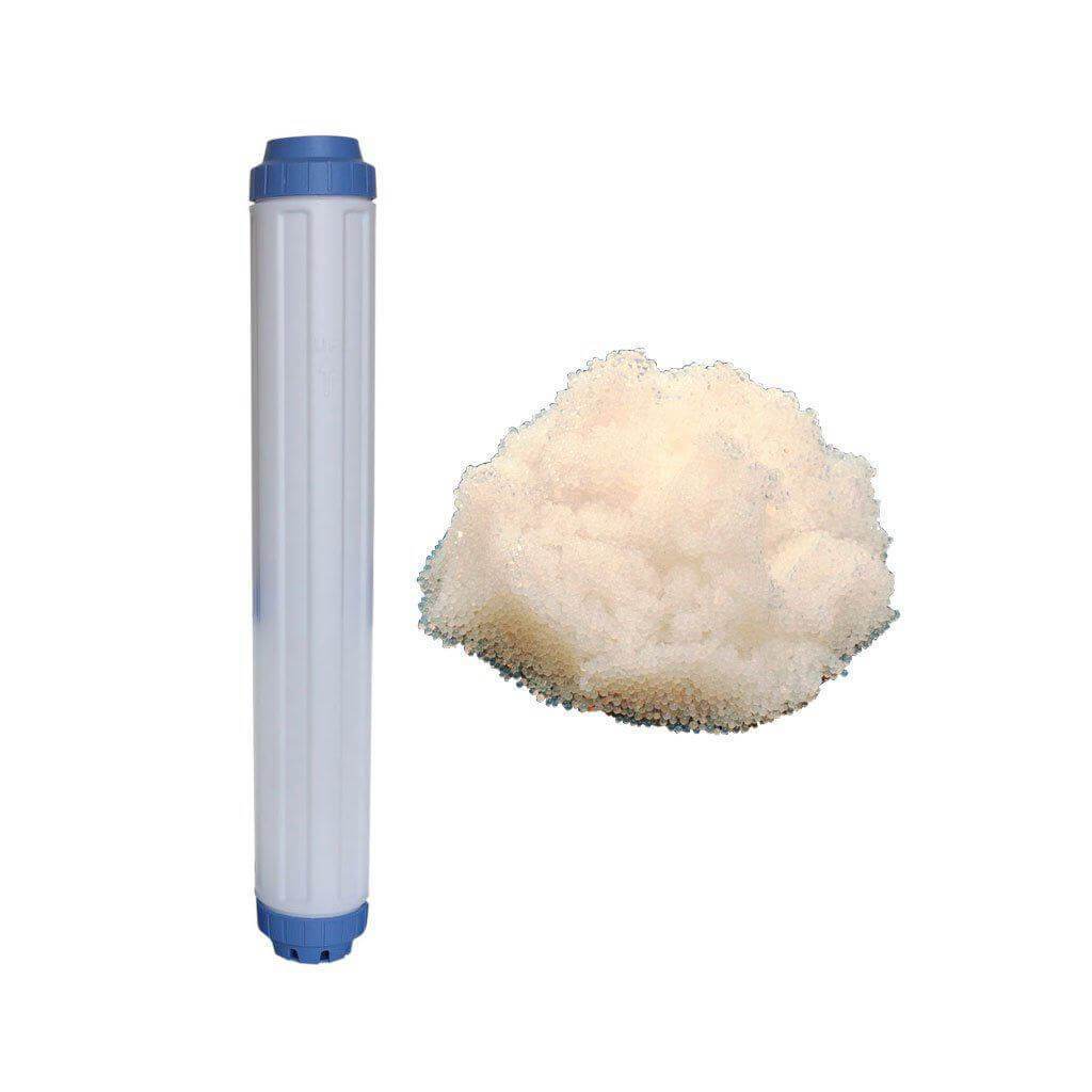 20 Inch Slimline Refillable Filter Cartridge with Tannin Removal Filter Media - H2O Warehouse