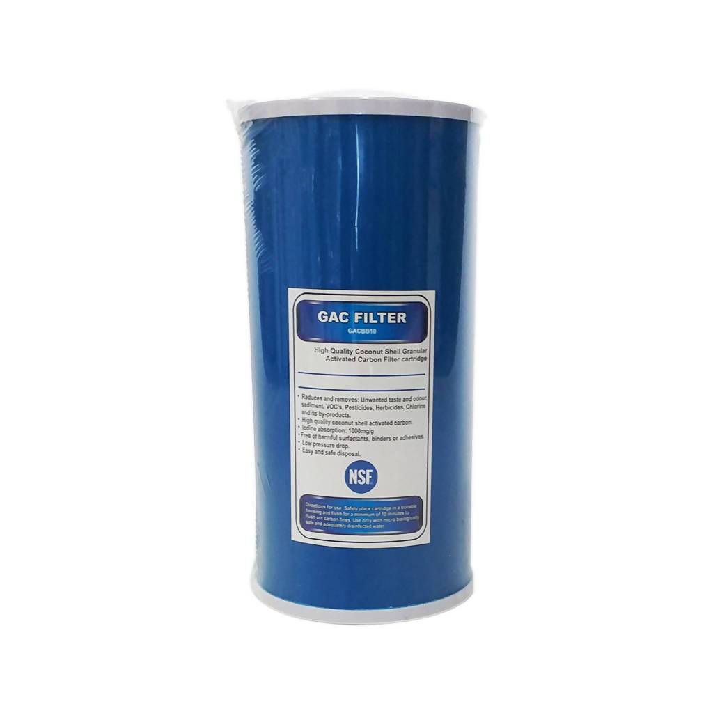 Big Blue Granular Activated Carbon (GAC) Water Filter Replacement Cartridge, 10 Inch, (4.5 Inch Diameter), Coconut Shell-Water Filter-H2O Warehouse