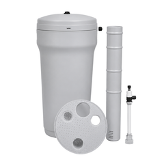 100 L grey brine tank complete with brine well, salt grid and safety brine valve