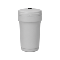 100 L round grey brine tank with lid