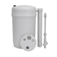 200 L grey brine tank complete with brine well, salt grid and safety brine valve