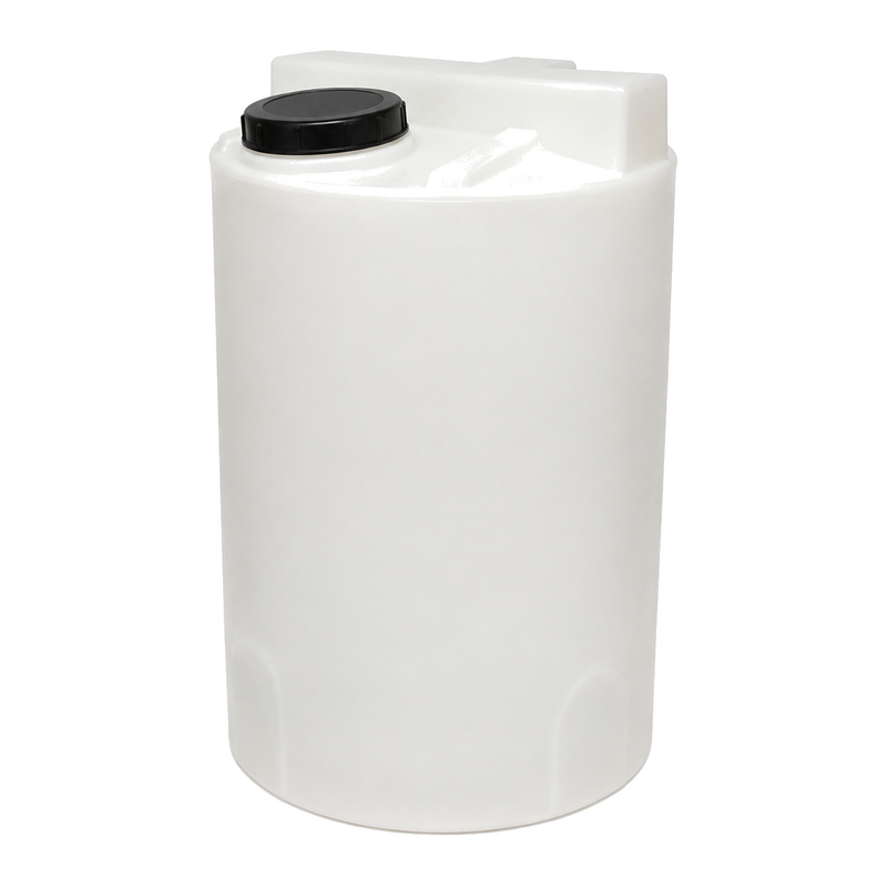 100 L natural translucent chemical dosing tank with black screw lid