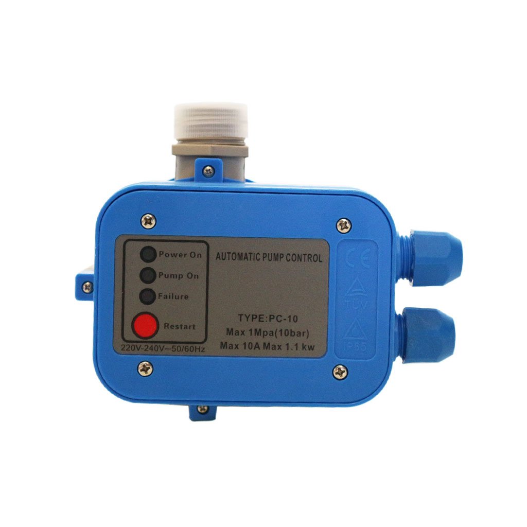 PC-10 Automatic Pressure Controller for Water Pumps, 10bar (10A, 1.1kW, 230V)-Water Filter-H2O Warehouse