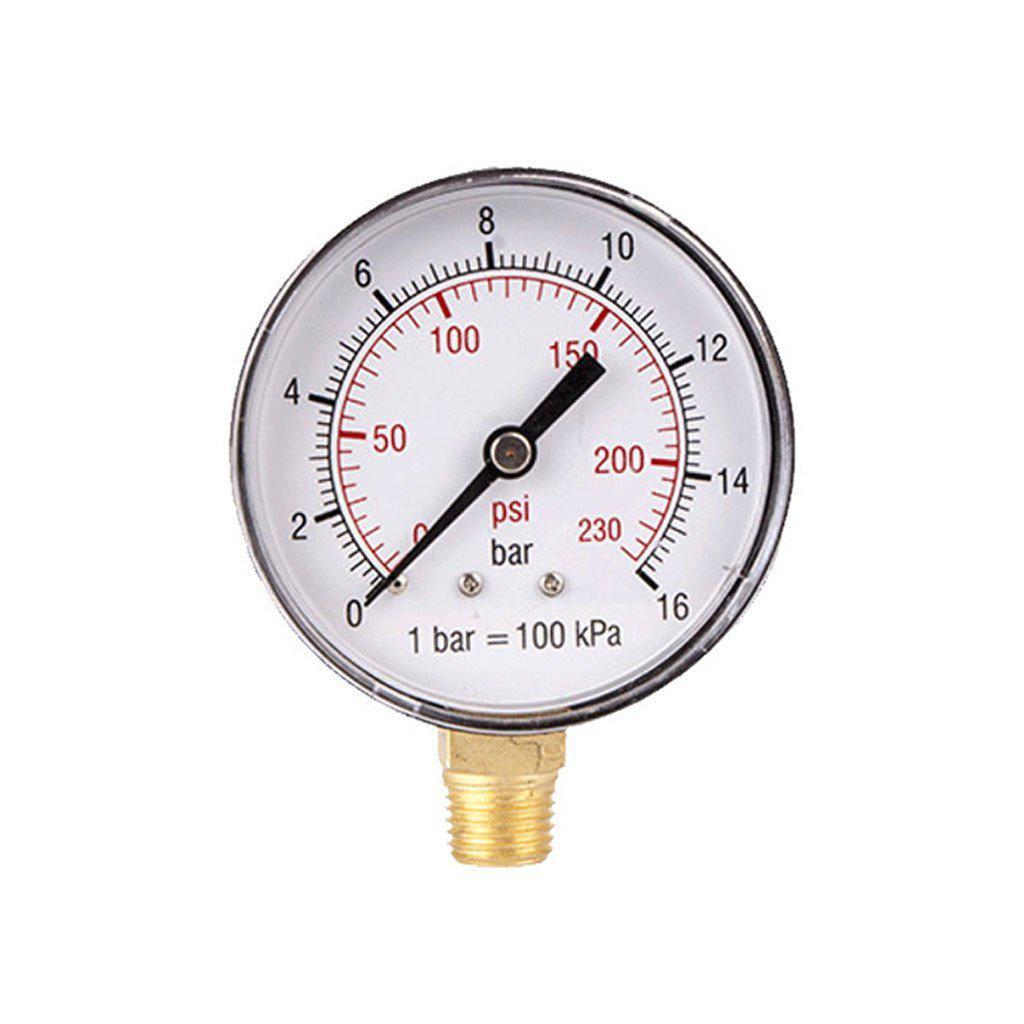 Pressure Gauge (0-10 Bar, 63mm Diameter, ¼Inch, Back Entry)-Water Pumps & Accessories-H2O Warehouse