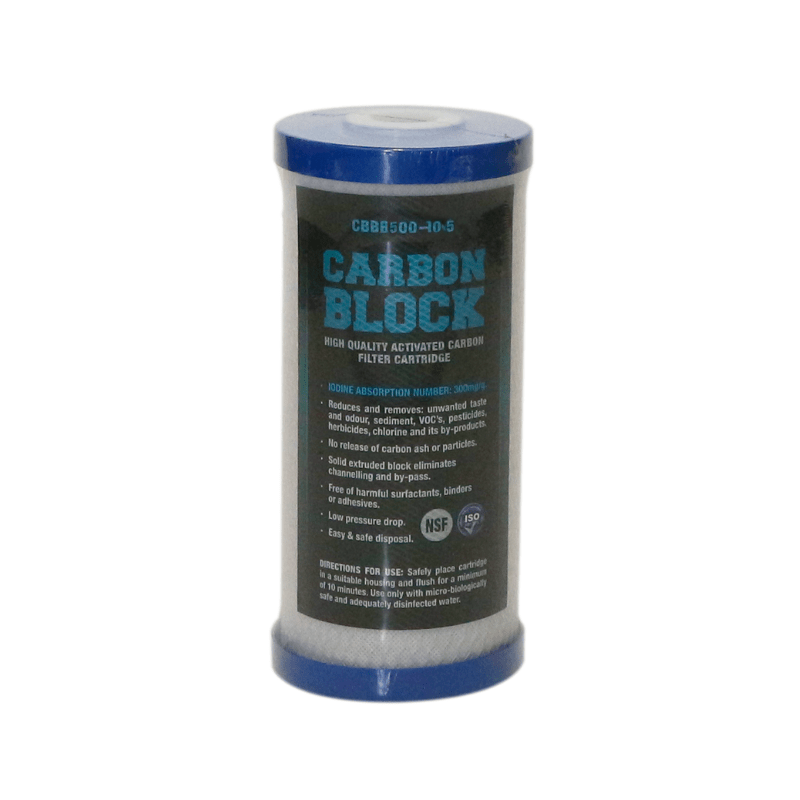 Carbon Block Filter Cartridges | 10" & 20" | Slimline & Big Blue | 500–1000mg/g Iodine Rating | NSF Certified - H2O Warehouse