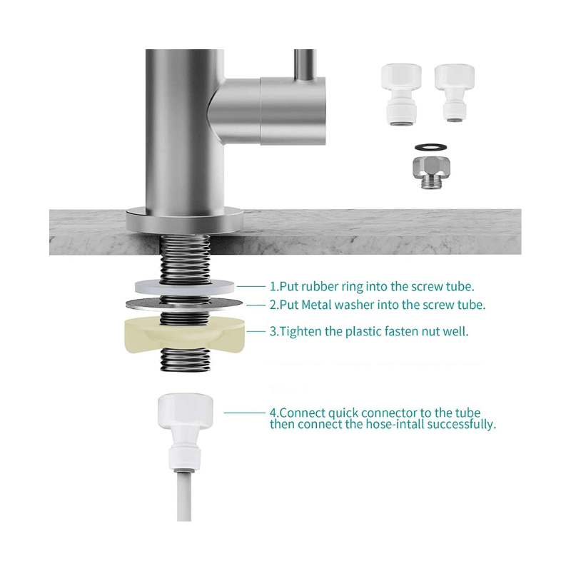 Classic Chrome Quarter - Turn Purified Water Tap | D02 - 1 - H2O Warehouse