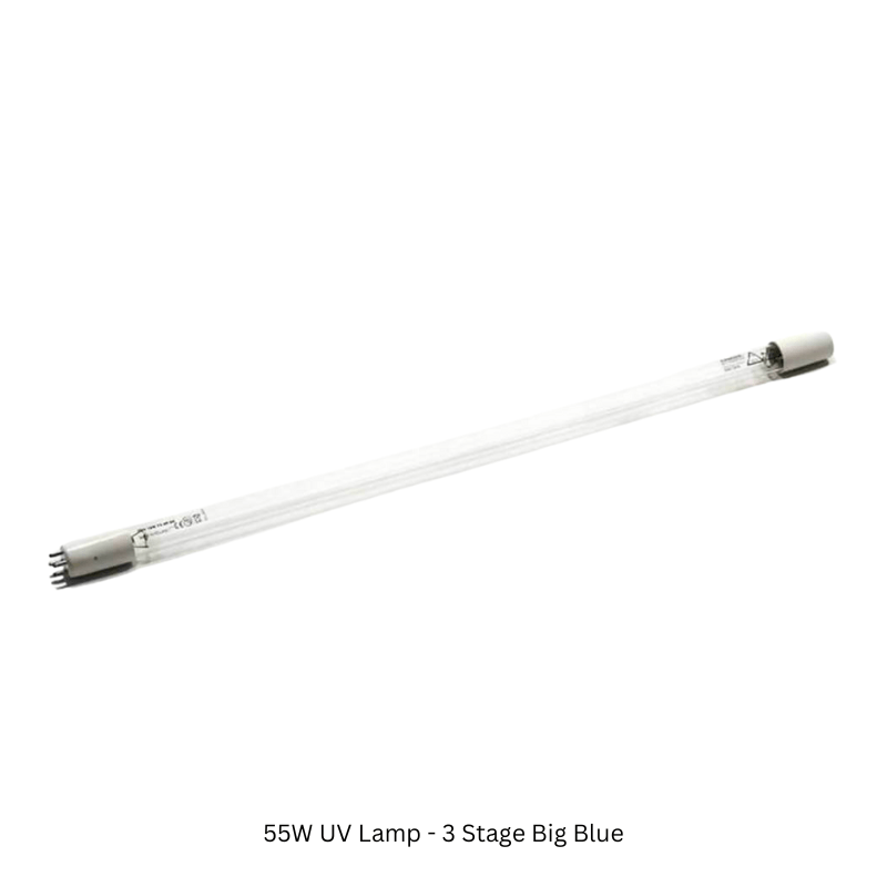 Combo: DARLLY Premium | 3 - Stage Big Blue Replacement Filter Set + 55W UV Lamp - H2O Warehouse