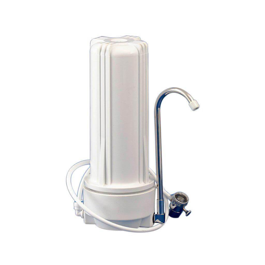 Counter Top Water Filter with GAC/KDF Cartridge | Chlorine, Odour & Heavy Metal Reduction - H2O Warehouse