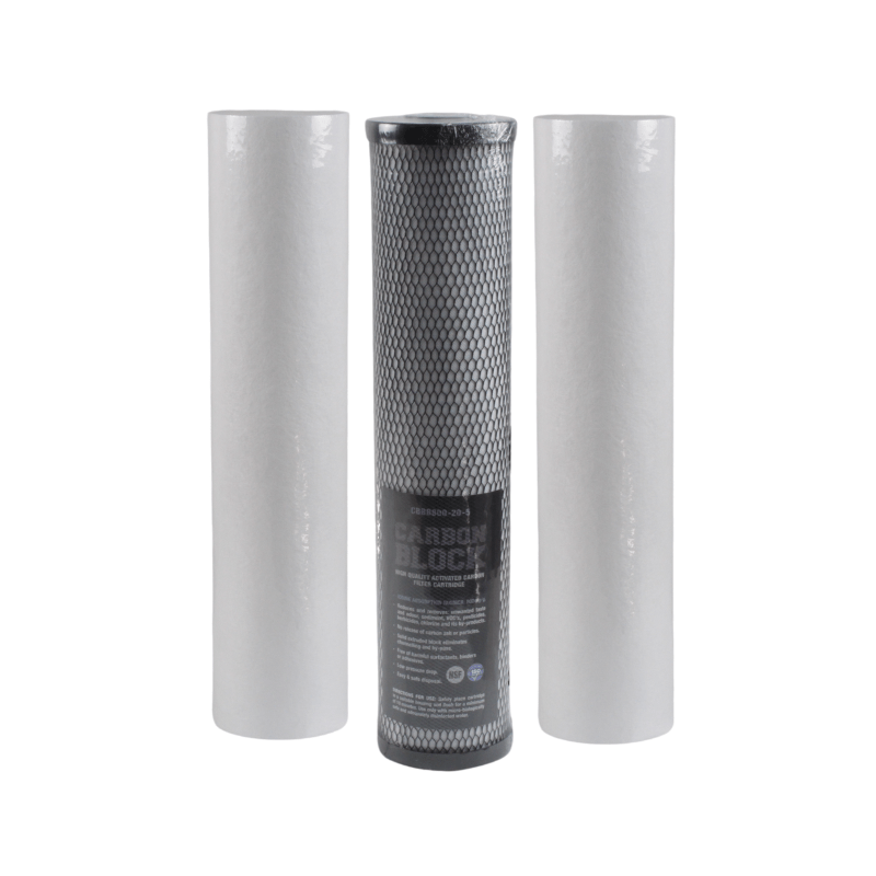 DARLLY Premium - Big Blue Water Filter Replacement Pack, 20 Inch (5 Micron PP, Carbon Block & 1 Micron PP) - H2O Warehouse