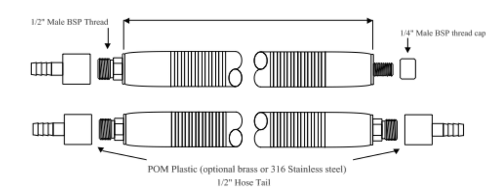 Dryden Aqua Air Diffuser – 3m Length (9m³/h, 1/2" Connection) - H2O Warehouse