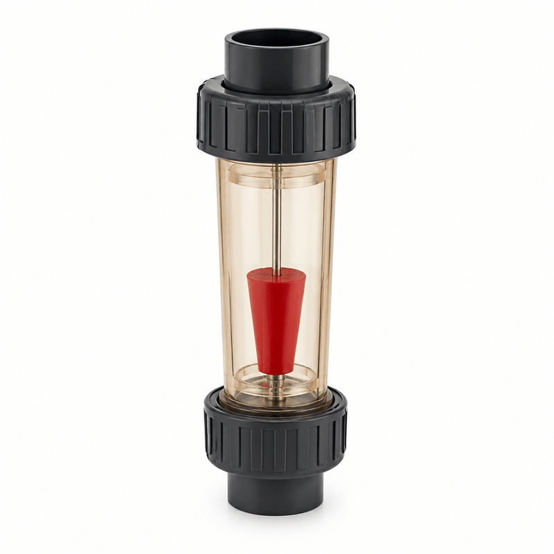 Flowtech Z-5650 PSU Inline Rotameter – 50-500 L/min, 63 mm Solvent-Weld Socket - H2O Warehouse