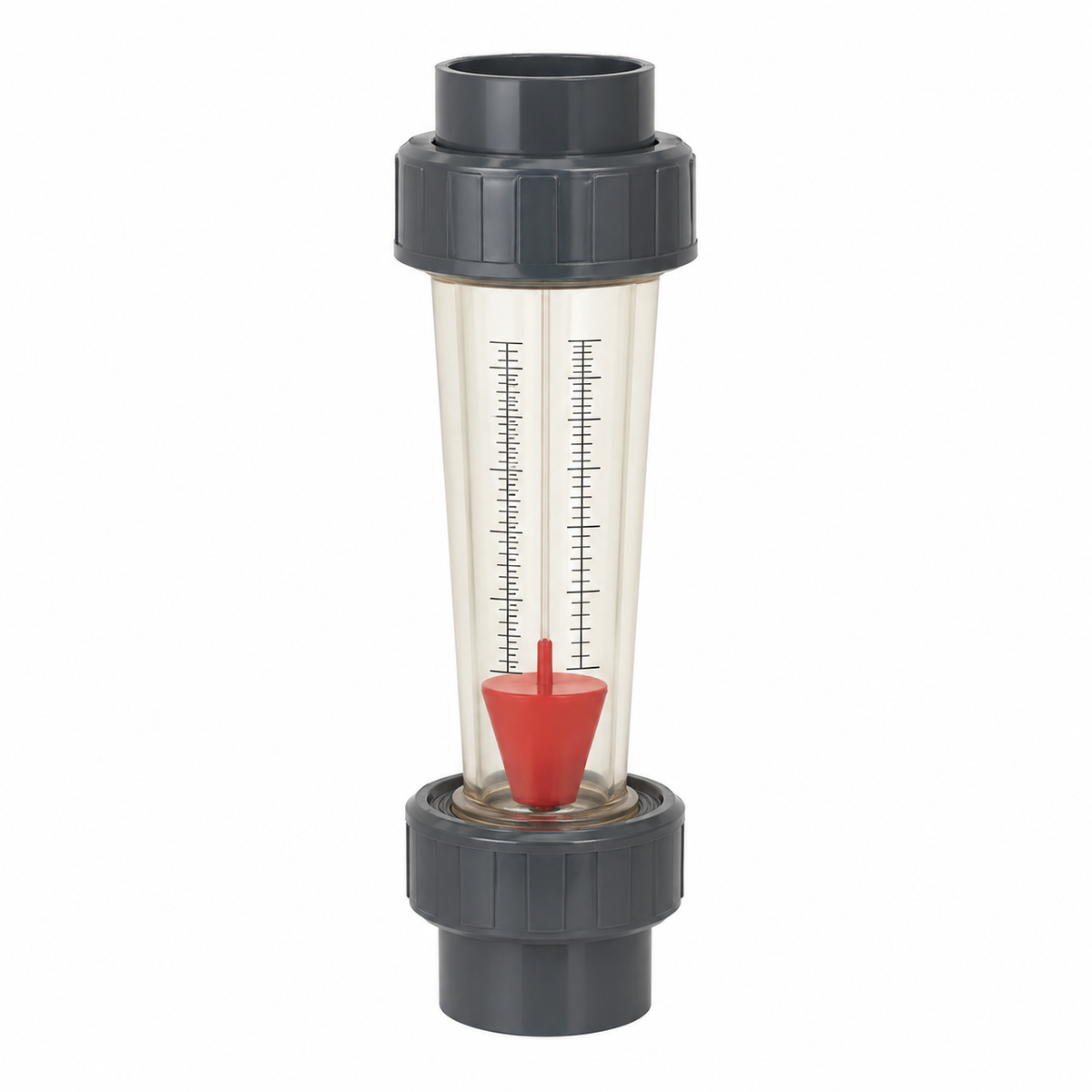 Flowtech Z-5065 inline rotameter, 200-1,000 L/min, 75 mm solvent-weld socket