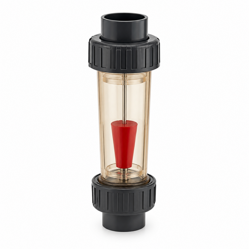 Flowtech Z-5050 inline rotameter, 20-180 L/min, 63 mm solvent-weld socket