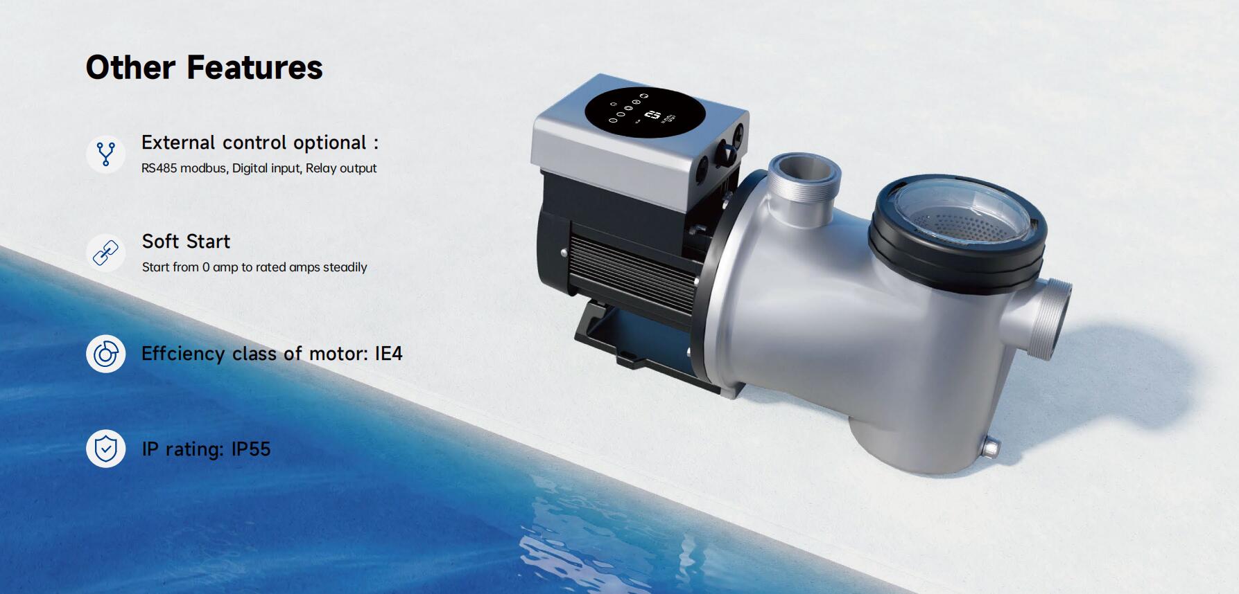 InverCaptain Pool pump, 1.4kW, 220V - H2O Warehouse