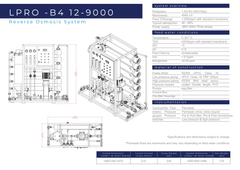 LPRO - B412 - 9000 Complete Industrial RO unit 1500lts/hr Production incl 6 x ULP 4040 Membranes - H2O Warehouse