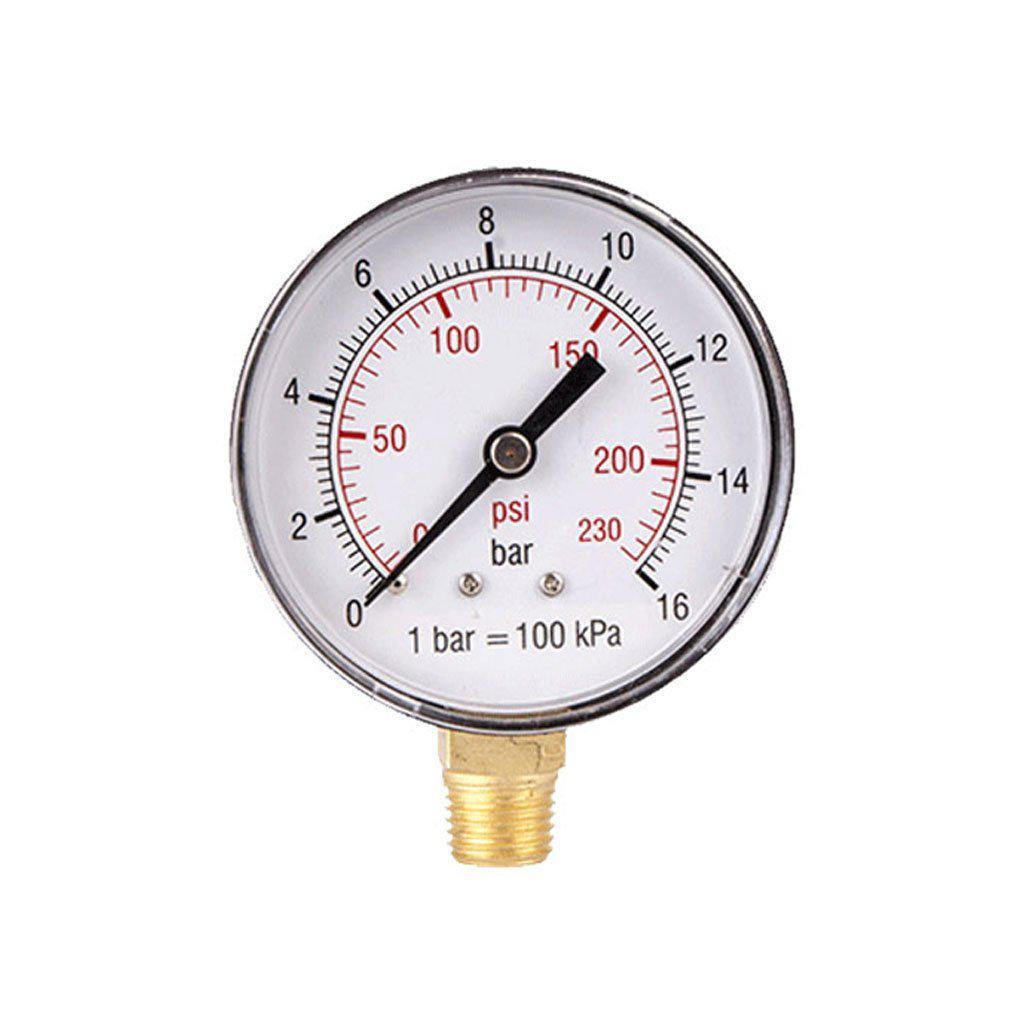 Pressure Gauge (0 - 10 Bar, 63mm Diameter, ¼Inch, Back Entry) - H2O Warehouse